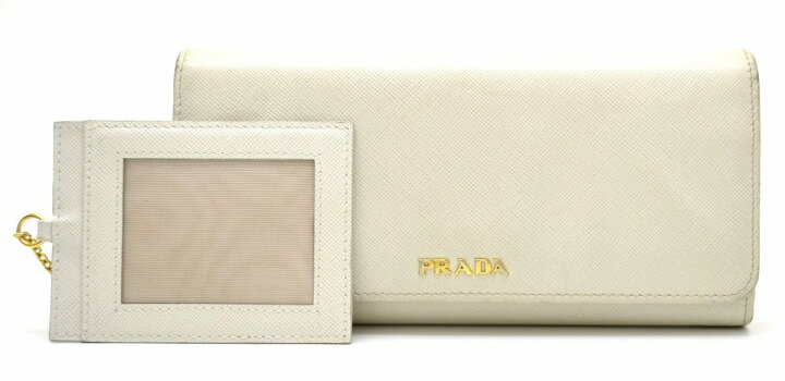 楽天市場】【財布】PRADA プラダ 2つ折 ファスナー長財布 型押しレザー  