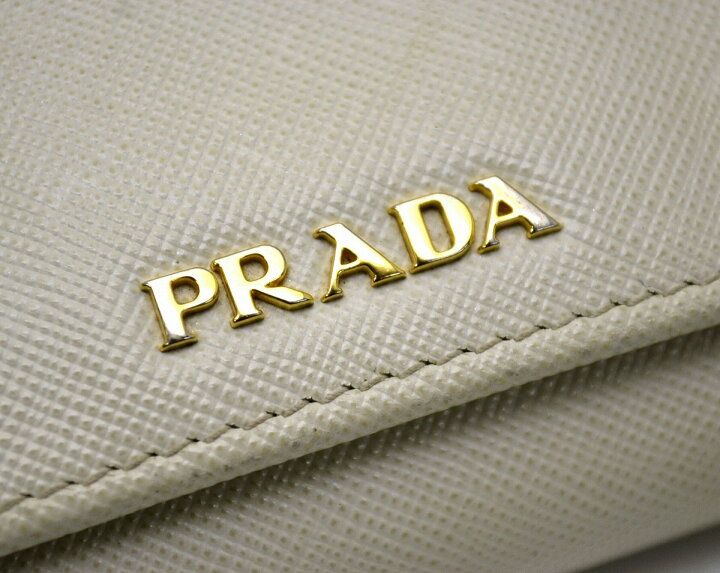 楽天市場】【財布】PRADA プラダ 2つ折 ファスナー長財布 型押しレザー  