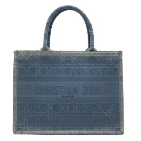 【バッグ】Christian Dior クリスチャン ディオール ブックトート DIOR BOOK TOTE ミディアム トートバッグ キャンバス デニムブルー M12962REY 【中古】