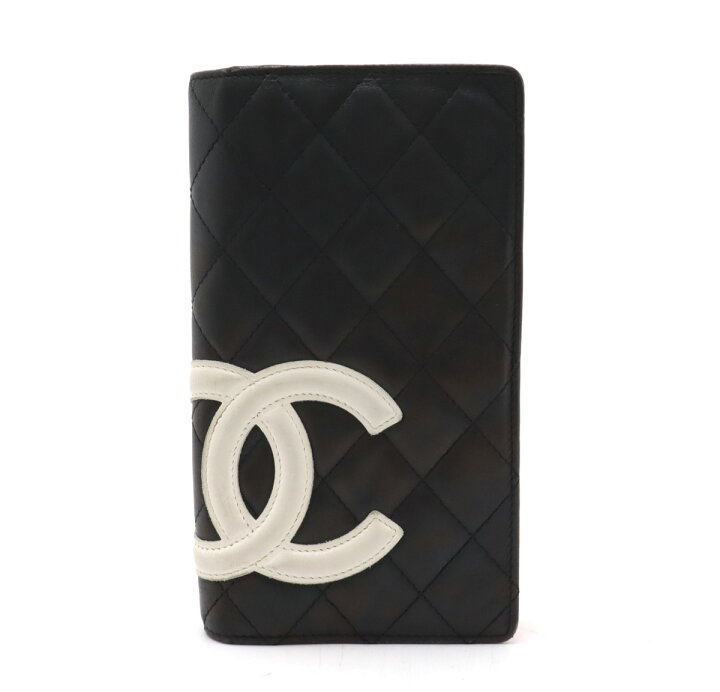 楽天市場】CHANEL シャネル カンボンライン ココマーク 2つ折長財布 二 