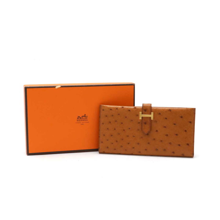 楽天市場】HERMES エルメス ベアン クラシック 2つ折長財布 二つ折り長 