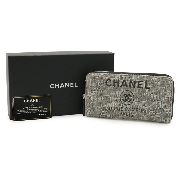 楽天市場】CHANEL シャネル ドーヴィルライン ラウンドファスナー 長 