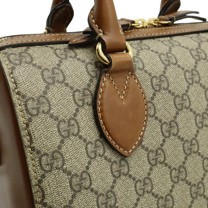 楽天市場】GUCCI グッチ GGスプリーム ハンドバッグ ミニボストン 