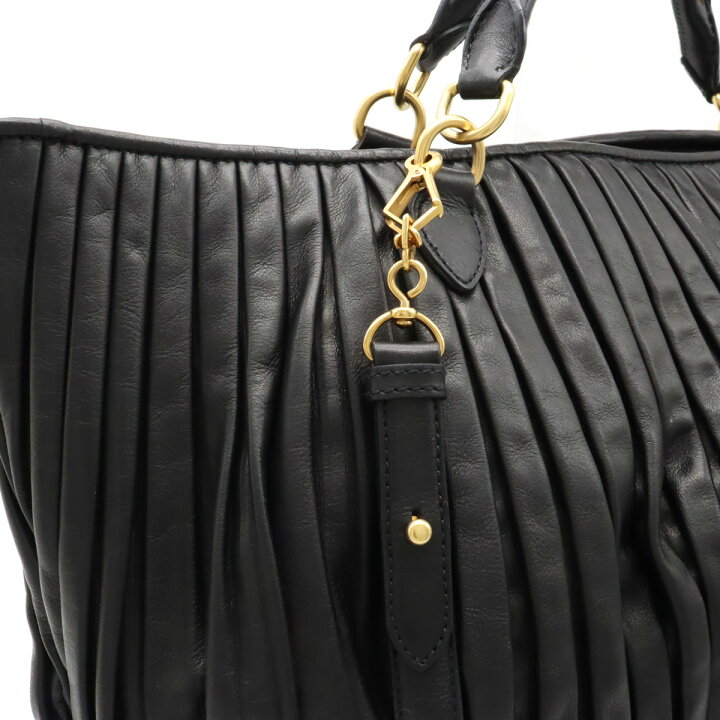 楽天市場】【バッグ】Miu Miu ミュウ ミュウ ミュウミュウ プリーツ 