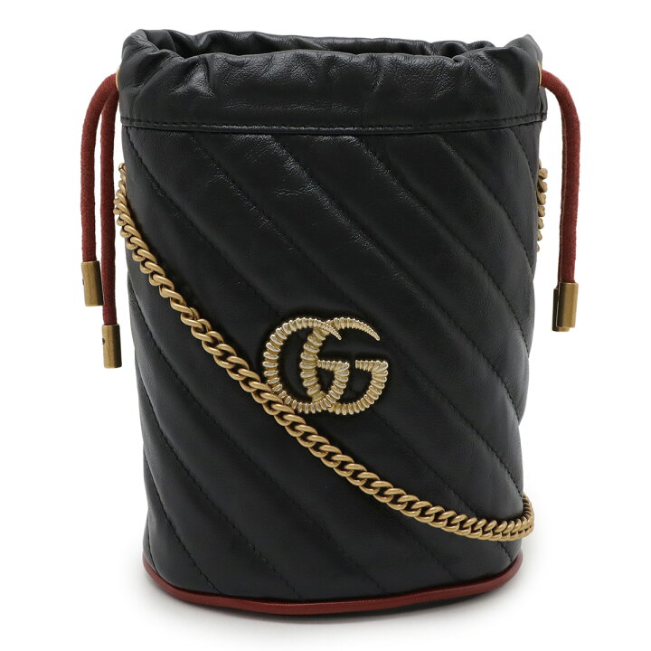 楽天市場】GUCCI グッチ GGマーモント ミニ バケットバッグ 巾着型 