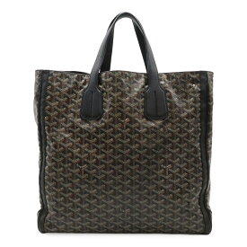 GOYARD ゴヤール サックヴォルテール トートバッグ ハンドバッグ ショルダーバッグ PVC レザー ブラック 黒 ブラウン 茶 ストラップ欠品 【中古】