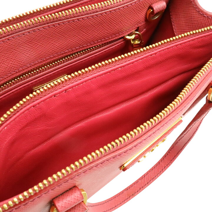 楽天市場】PRADA プラダ ガレリア トライアングルロゴ ハンドバッグ 