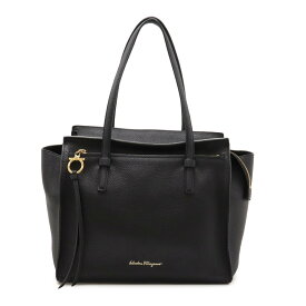 Salvatore Ferragamo サルヴァトーレ フェラガモ エイミー ガンチーニ トートバッグ ショルダーバッグ レザー ブラック 黒 ゴールド金具 【中古】