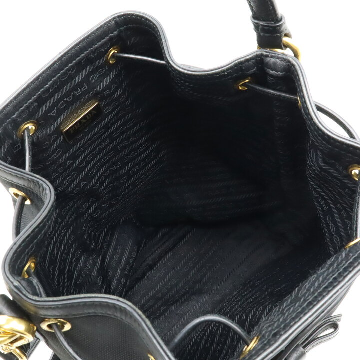 楽天市場】PRADA プラダ ロゴジャガード ハンドバッグ バケットバッグ 