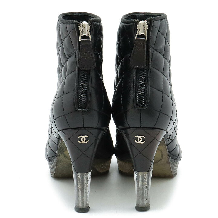 楽天市場】CHANEL シャネル マトラッセ ココマーク ショートブーツ 