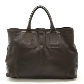 BOTTEGA VENETA ボッテガ ヴェネタ ボッテガベネタ トートバッグ ラージトート レザー ダークブラウン 246203 【中古】