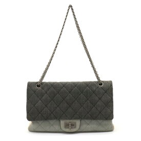 【バッグ】CHANEL シャネル 2.55 マトラッセ ダブルフラップ チェーンショルダー ショルダーバッグ セミショルダー デニム ブラック ブルー ベージュ 【中古】