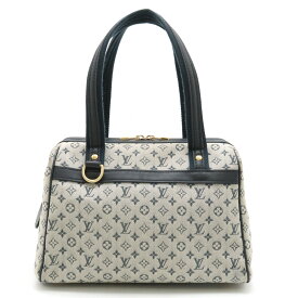 【バッグ】LOUIS VUITTON ルイ ヴィトン モノグラムミニ ジョセフィーヌPM ハンドバッグ ミニボストンバッグ キャンバス レザー ブルー ネイビー M92214 【中古】