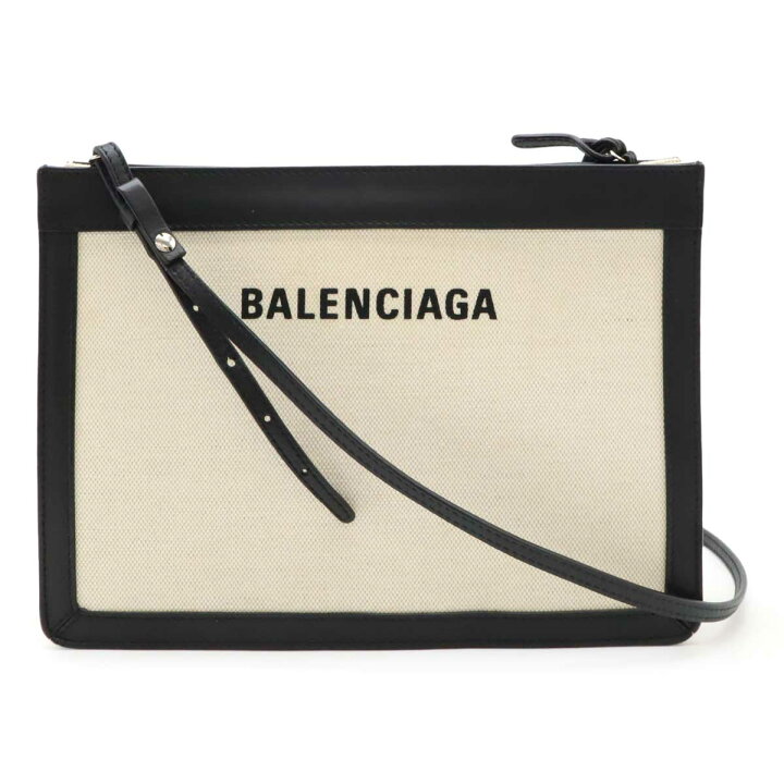 楽天市場】BALENCIAGA バレンシアガ ネイビーポシェット ロゴ 