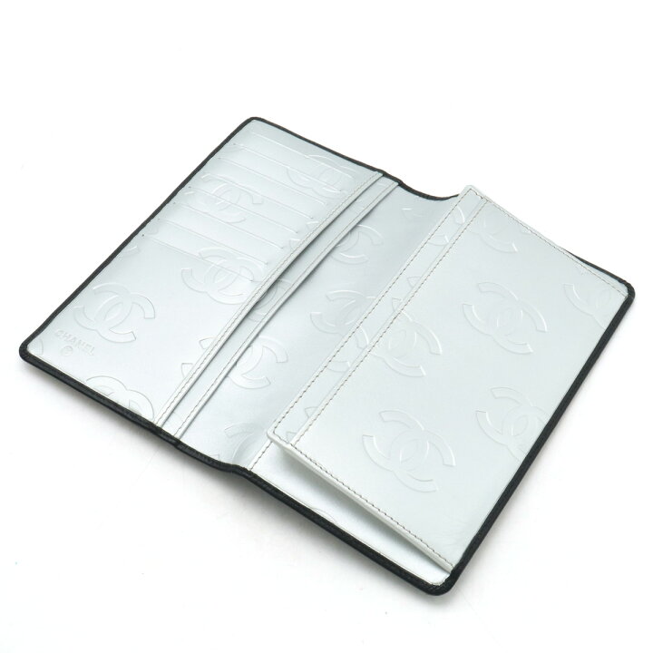 楽天市場】CHANEL シャネル カンボンライン ココマーク 2つ折長財布 二  