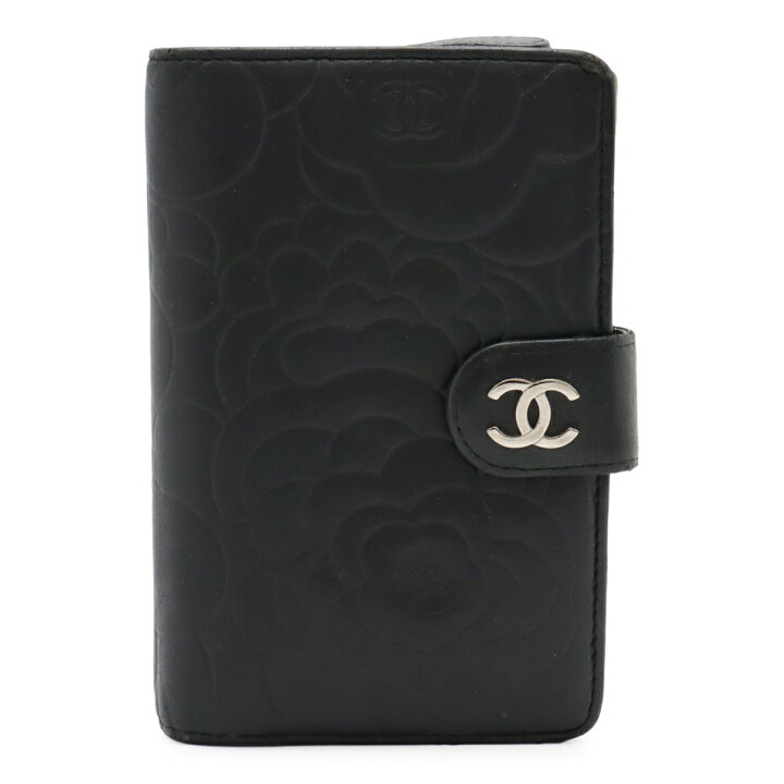 楽天市場】CHANEL シャネル カメリア エンボス ココマーク 2つ折財布 