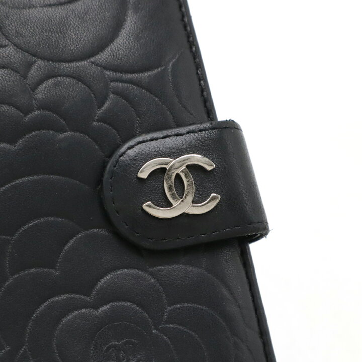 楽天市場】CHANEL シャネル カメリア エンボス ココマーク 2つ折財布 