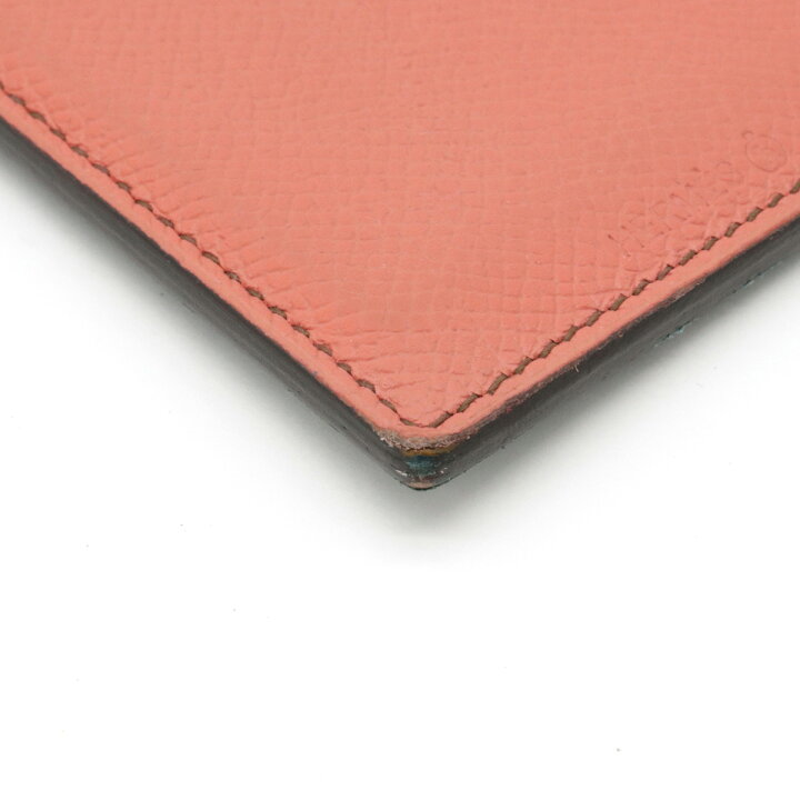 楽天市場】【財布】HERMES エルメス プティアッシュ カードケース パスケース ネックストラップ ヴォーエプソン レザー サーモンピンク ブルーグリーン系 : ブルーミン/森田質店