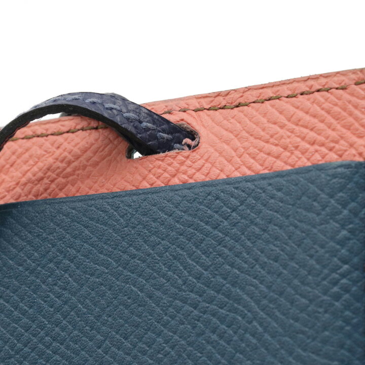 楽天市場】【財布】HERMES エルメス プティアッシュ カードケース パスケース ネックストラップ ヴォーエプソン レザー サーモンピンク ブルーグリーン系 : ブルーミン/森田質店