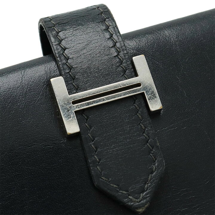 楽天市場】HERMES エルメス ベアン クラシック 2つ折長財布 二つ折り長  