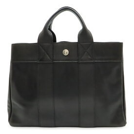HERMES エルメス フールトゥPM トートPM トートバッグ ハンドバッグ オールレザー ブラック 黒 □E刻印 【中古】
