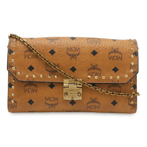 MCM PVC ロゴ ショルダートートバッグ ブラウン系 中古 ,ランク 【公式 