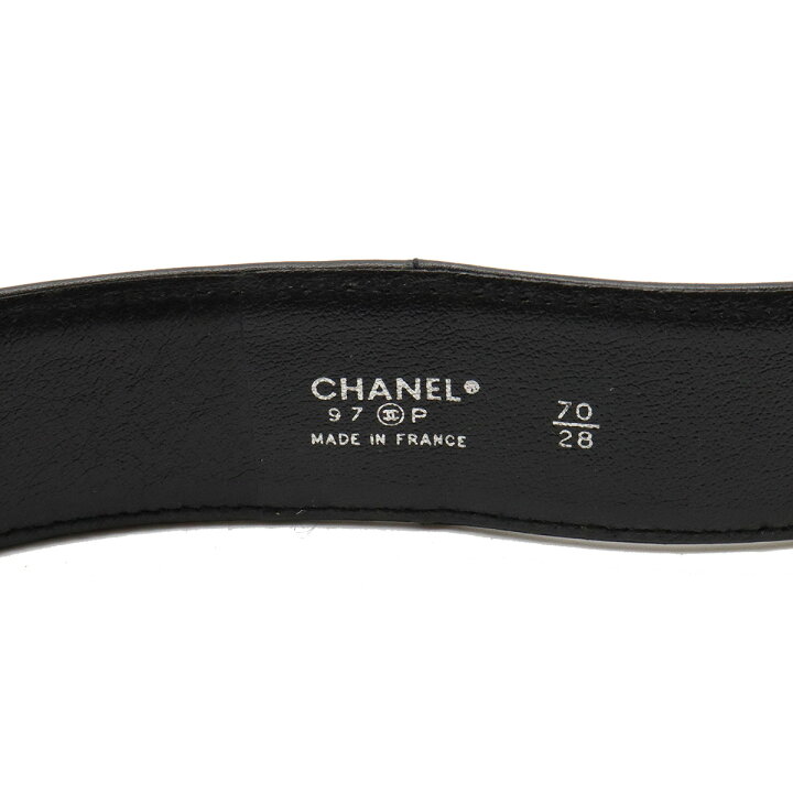 楽天市場】CHANEL シャネル ココマーク ベルト レザー ブラック 黒 