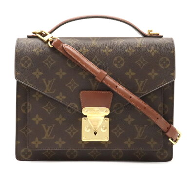 【バッグ】LOUISVUITTONルイヴィトンモノグラムモンソー28セカンドバッグハンドバッグビジネスバッグ2WAYショルダーM51185【中古】
