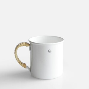 GLOCAL STANDARD PRODUCTS グローカルスタンダードプロダクツ / ツバメラタンマグ M ホワイト|TSUBAME RATTAN MUG マグカップ 琺瑯 ホーロー 燕三条製 tsubame キャンプ アウトドア おしゃれ 食器|117527