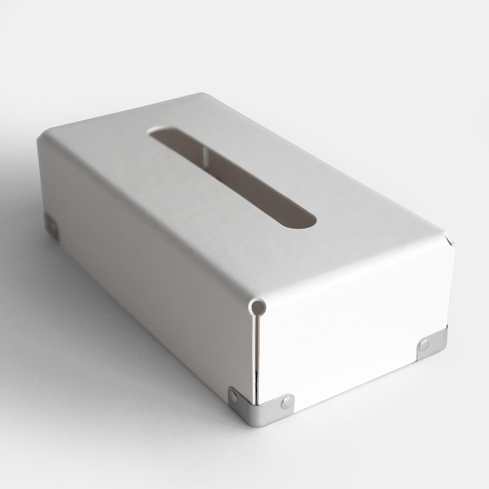 最小限の構造で形成されたシンプルなティッシュボックス 【あす楽対応】concrete craft / BENT TISSUE BOX(White)【コンクリートクラフト/ベント/クラフトワン/craft_one/ティッシュボックス/ホワイト】[113750