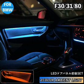 BMW 3シリーズ M3 ドア 内張り LED 内蔵 ドアパネル　アンビエントライト　3D カーボンカラー　ピアノブラック シルバー F30 F31 F80 インテリア照明 ライト