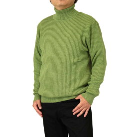 ◆クーポンで20%OFF◆ セーター タートルネック(ハイネック) ウール100% 日本製 シンプルなリブ柄ニット 10ゲージ 紳士/メンズ/シニア/国産【送料無料】 (3128)