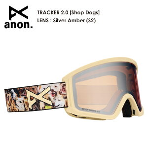 �����\�� 26-27 2027 anon �A�m�� Tracker 2.0 Goggles + MFI Face Mask [Shop Dogs] Silver Amber �g���b�J�[ �S�[�O��
