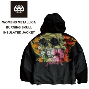 �y�����\��z26-27 2027 686 �V�b�N�X�G�C�g�V�b�N�X WOMENS METALLICA BURNING SKULL INSULATED JACKET ���^���J�o�[�j���O�X�J���C���V�����C�e�b�h�W���P�b�g �e�B�[���Y