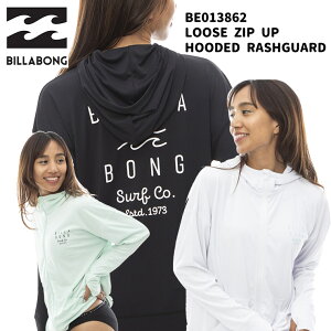 2024�N�t�ă��f�� BILLABONG �r���{�� ���f�B�[�X LOOSE ZIP UP HOODED RASHGUARD �W�b�v�A�b�v���b�V���K�[�h�p�[�J�[ BE013862 �A�E�g�h�A