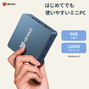 �y2,000�~�N�[�|��OFF�z �~�jPC minipc 6GB������ 128GB SSD Windows11 �p�\�R�� �É� office �~�j�p�\�R�� �f�X�N�g�b�v �I�t�B�X mini pc �f�X�N�g�b�v�~�jpc 2��� HDMI �ȃG�l �y�� BMAX B1plus �݂�pc �ݑ�Ζ�