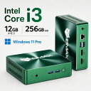 【3,000クーポンOFF】 ミニPC minipc mini pc ミニパソコン Core i3 12GBメモリ 256GB SSD Windows11 Pro 4K 2画面 HD…