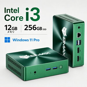 �y3,000�N�[�|��OFF�z �~�jPC minipc mini pc �~�j�p�\�R�� Core i3 12GB������ 256GB SSD Windows11 Pro 4K 2��� HDMI DP USB3.2 WiFi Bluetooth ���^PC �f�X�N�g�b�vPC �ȃX�y�[�X �R���p�N�g �É�30dB VESA�Ή� �L��LAN SSD