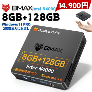 【期間限定*14900円】ミニpc mini pc Windows11 小型pc 8GB 128GB ミニパソコン ミニ デスクトップPC ミニデスクトップパソコン BMAX B1mini 4K HDMI LANポート みにpc 小型パソコン 静音 省エネ オフィス 子供