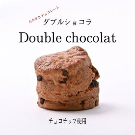 《ダブルショコラ》2個 スコーン チョコチップ チョコレート スイーツ 冷凍発送 おすすめ 焼き菓子 プレゼント 食べ方 簡単 おすすめ お取り寄せ 大阪