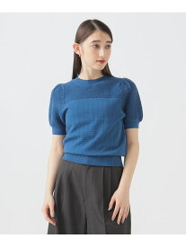 【SALE／30%OFF】パフ スリーブ ニット 25SS サマーニット きれいめ オフィス 夏まで着られる B:MING by BEAMS ビーミング ライフストア バイ ビームス トップス ニット ブラック ブルー【RBA_E】【送料無料】[Rakuten Fashion]