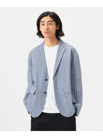 【SALE／50%OFF】【先行スペシャルプライス！】チェック サッカー ジャケット B:MING by BEAMS ビーミング ライフストア バイ ビームス ジャケット・アウター テーラードジャケット・ブレザー ブルー ベージュ【RBA_E】【送料無料】[Rakuten Fashion]
