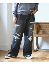 【SALE／30%OFF】ambiance / ダメージ デニム B:MING by BEAMS ビーミング ライフストア バイ ビームス パンツ ジーンズ・デニムパンツ ブラック ネイビー【RBA_E】【送料無料】[Rakuten Fashion]