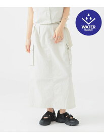 撥水 カーゴ スカート(S~M) 25SS 梅雨 雨の日 レイン アウトドア レジャー B:MING by BEAMS ビーミング ライフストア バイ ビームス スカート ロング・マキシスカート ホワイト ネイビー【送料無料】[Rakuten Fashion]