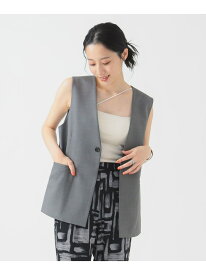 【SALE／30%OFF】ノーカラージレ(S~M) 25SS きれいめ オフィス レイヤード スリーブレス 夏 B:MING by BEAMS ビーミング ライフストア バイ ビームス トップス ベスト・ジレ ネイビー【RBA_E】【送料無料】[Rakuten Fashion]
