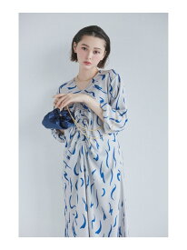 【SALE／30%OFF】【5/9新規値下げ】【玉城ティナ着用】【洗濯機可能】B:MING by BEAMS / アート プリント ワンピース 24SS B:MING by BEAMS ビーミング ライフストア バイ ビームス ワンピース・ドレス ワンピース ベージュ ネイビー【RBA_E】【送料無料】[Rakuten Fashion]