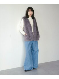 【+20％ポイントバック！】フェイク ファー ベスト(S~M) 25AW 重ね着 レイヤード 秋冬 お出かけ トレンド 着映え ライトアウター B:MING by BEAMS ビーミング ライフストア バイ ビームス トップス ベスト・ジレ ホワイト【送料無料】[Rakuten Fashion]