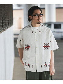 PENDLETON / エンブロイダリー オープンカラーシャツ B:MING by BEAMS ビーミング ライフストア バイ ビームス トップス シャツ・ブラウス ホワイト グレー【送料無料】[Rakuten Fashion]