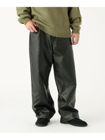 【SALE／30%OFF】フェイクレザー ワイド パンツ B:MING by BEAMS ビーミング ライフストア バイ ビームス パンツ ジーンズ・デニムパンツ ブラック【RBA_E】【送料無料】[Rakuten Fashion]