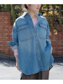 【SALE／30%OFF】Healthy DENIM / Almond オーバー デニムシャツ 25SS ヘルシーデニム denim B:MING by BEAMS ビーミング ライフストア バイ ビームス トップス シャツ・ブラウス グレー ピンク【RBA_E】【送料無料】[Rakuten Fashion]
